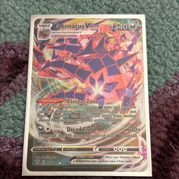 Pokemon Eternatus VMAX Trading Card - Red and Blue - Picture 1 of 1